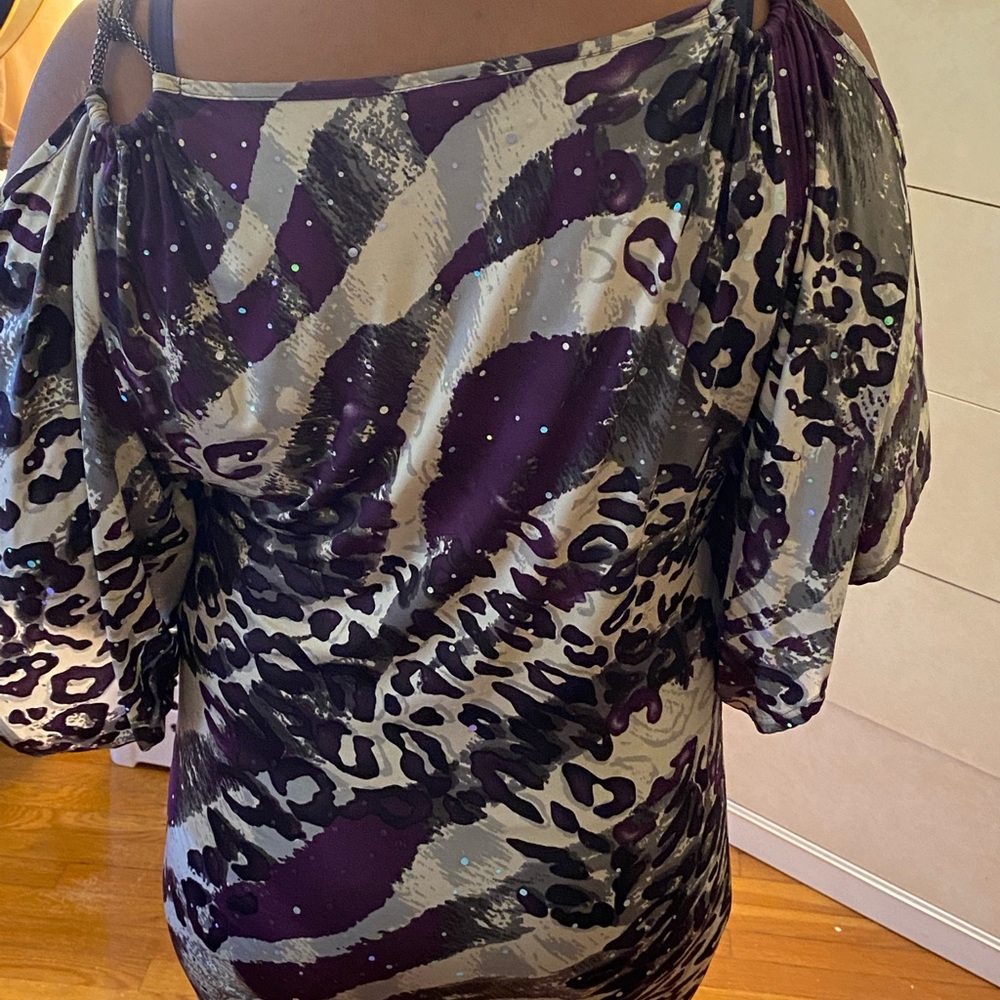 Purple and white sparkle dress